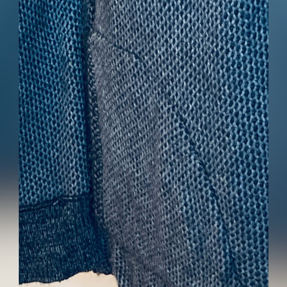 360 Sweater Open Cardigan Sz Small Wool Cashmere Blend Grey Black Hood Stitching - Picture 5 of 16